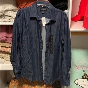 New Banana Republic Men’s Blue Shirt Slim Fit Med